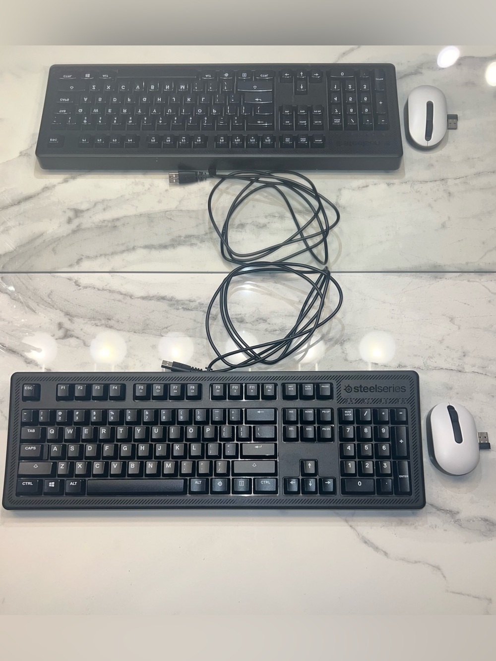 Steel Series Apex 100 Gaming Keyboard & Onn Wireless Mouse